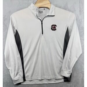 PING 1/4 Zip Golf Pullover South Carolina Gamecocks White Men's SIze L